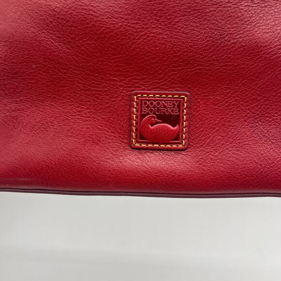 Dooney & Bourke Florentine Leather Domed Purse Red Color Handbags - Picture 11 of 16